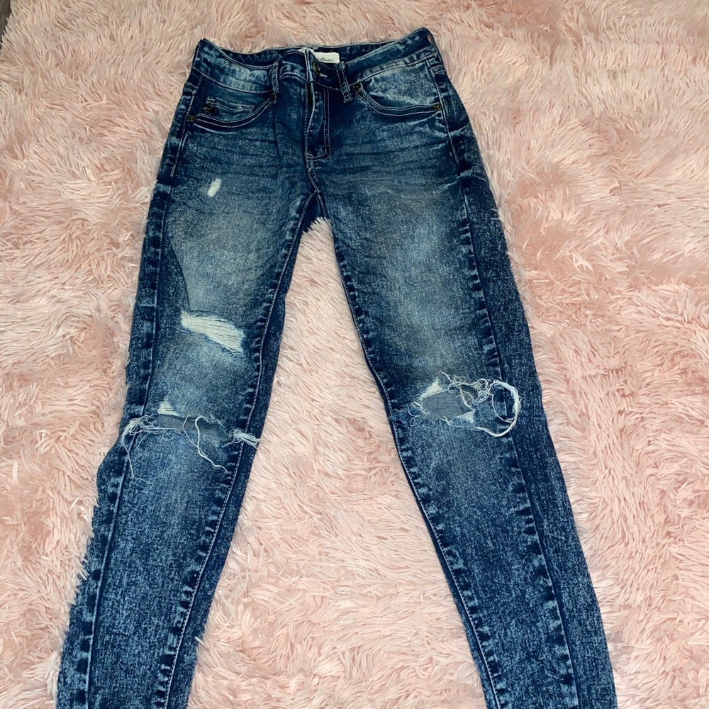 ripped blue acid jeans